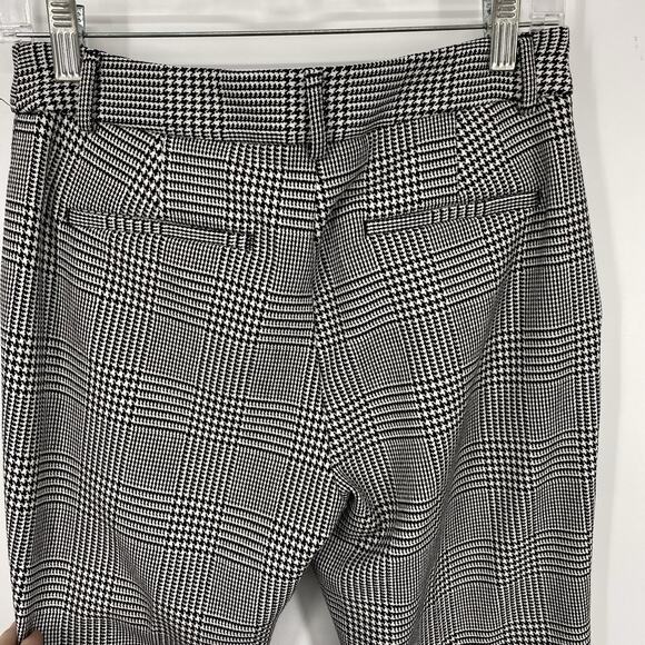 Express Columnist Ankle Pants Women size 4 Black Plaid Mid Rise Stretch - Picture 7 of 11